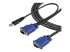 SVECONUS10 - StarTech.com 10 ft Ultra Thin USB VGA 2-in-1 KVM Cable - Höger vinkel