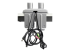 ARMSLIMDUOS - StarTech.com Desk Mount Dual Monitor Arm with USB & Audio, Grommet/Desk Clamp VESA Mount for up to 32 inch Displays, 2x USB, 2x 3.5mm audio, Ergonomic Full Motion Dual Monitor Arm, Silver - Närbild