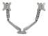 ARMSLIMDUOS - StarTech.com Desk Mount Dual Monitor Arm with USB & Audio, Grommet/Desk Clamp VESA Mount for up to 32 inch Displays, 2x USB, 2x 3.5mm audio, Ergonomic Full Motion Dual Monitor Arm, Silver - Framsidan
