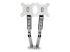 ARMSLIMDUOS - StarTech.com Desk Mount Dual Monitor Arm with USB & Audio, Grommet/Desk Clamp VESA Mount for up to 32 inch Displays, 2x USB, 2x 3.5mm audio, Ergonomic Full Motion Dual Monitor Arm, Silver - Framsidan