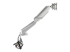 ARMSLIMDUOS - StarTech.com Desk Mount Dual Monitor Arm with USB & Audio, Grommet/Desk Clamp VESA Mount for up to 32 inch Displays, 2x USB, 2x 3.5mm audio, Ergonomic Full Motion Dual Monitor Arm, Silver - Vänster sida