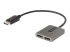 MST14DP122DP - StarTech.com 2-Port DisplayPort MST Hub, Dual 4K 60Hz, DP to 2x DisplayPort Monitor Adapter, DP 1.4 Multi-Monitor Video Adapter w/ 1ft Built-in Cable, USB Powered, Windows Only - Vänster vinkel